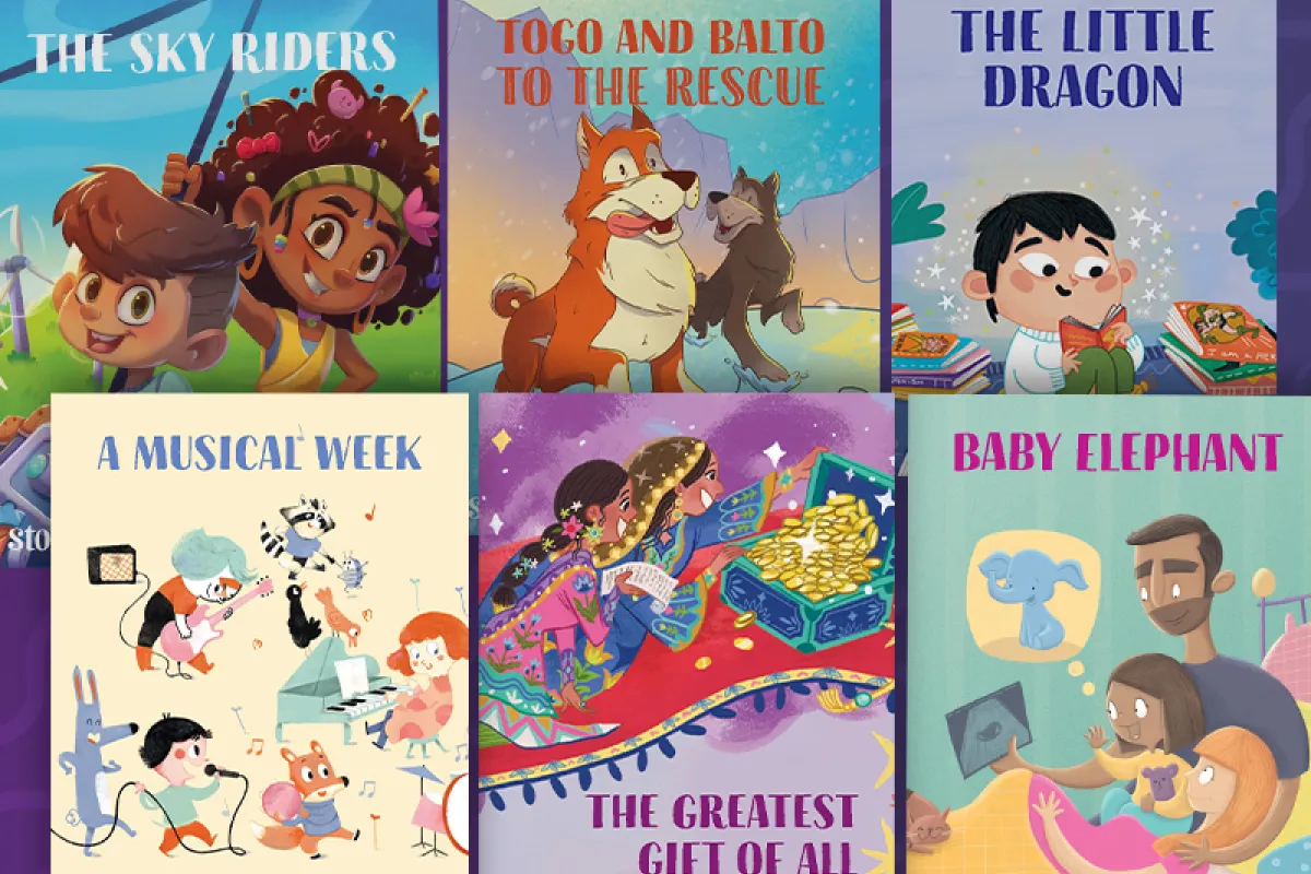 Image of book covers featured in the free books library on Skybrary